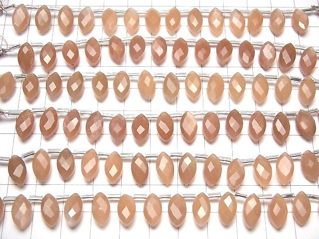 [Video]High Quality Orange Moonstone AAA- Marquise Faceted Briolette 12x6mm 1strand (12pcs )