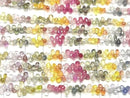 [Video]High Quality Multicolor Sapphire AAA- Drop Faceted Briolette half or 1strand beads (aprx.7inch/18cm)