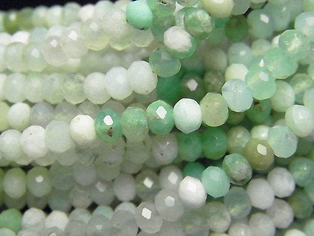 Chrysoprase, Roundel Gemstone Beads