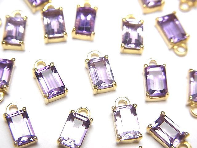 Amethyst, Bezel Setting, Rectangle Gemstone Beads