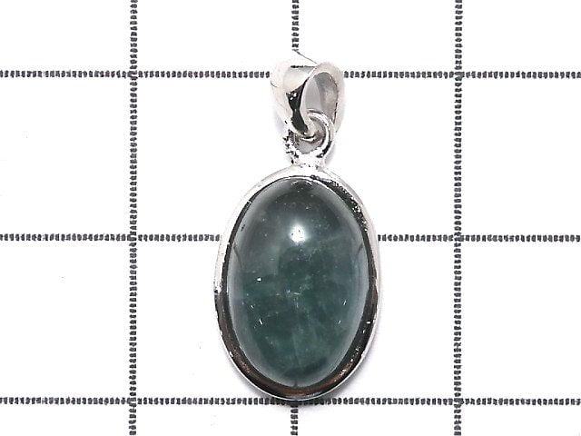 [Video][One of a kind] Green Apatite Cat's Eye Pendant Silver925 NO.6