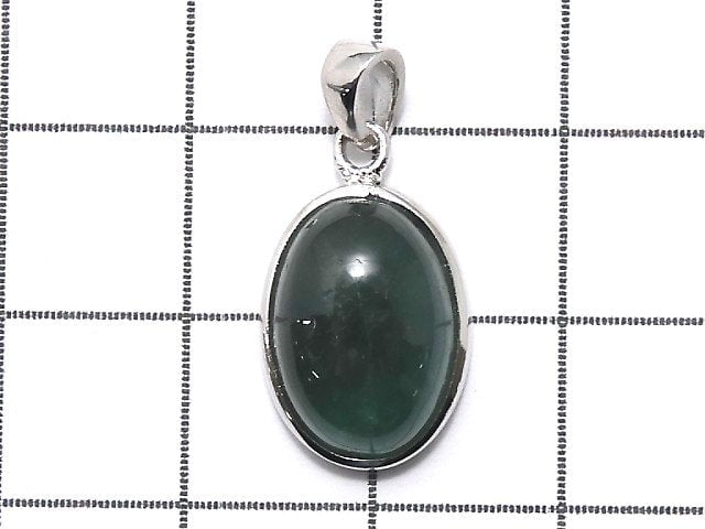 [Video][One of a kind] Green Apatite Cat's Eye Pendant Silver925 NO.15