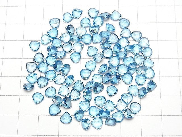 [Video]High Quality London Blue Topaz AAA Loose stone Chestnut Faceted 6x6mm 5pcs