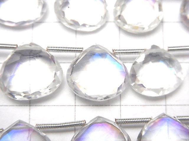 [Video] Doublet Crystal AAA Chestnut Faceted Briolette Rainbow Color 1strand beads (aprx.6inch/16cm)