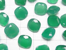 [Video]High Quality Green Onyx AAA Loose stone Square Faceted 10x10mm 2pcs