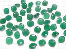 [Video]High Quality Green Onyx AAA Loose stone Square Faceted 10x10mm 2pcs