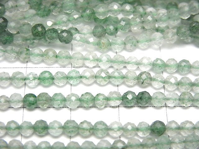 [Video]High Quality! Green Aventurine Faceted Round 3mm 1strand beads (aprx.15inch/37cm)