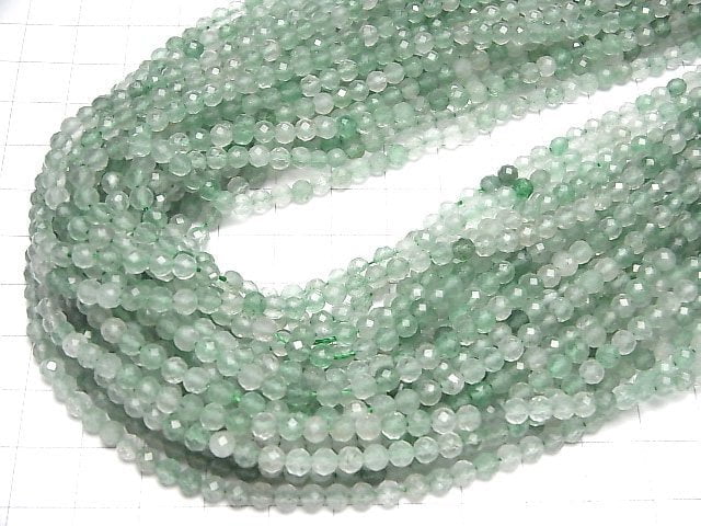 [Video]High Quality! Green Aventurine Faceted Round 4mm 1strand beads (aprx.15inch/37cm)