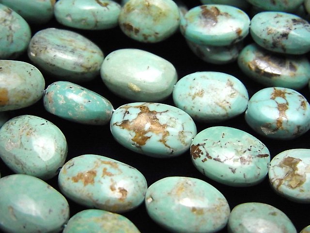 Oval, Turquoise Gemstone Beads