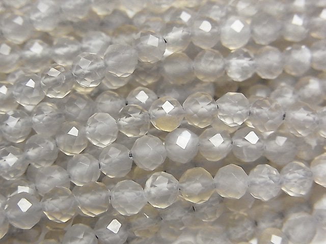 Faceted Round, Moonstone Gemstone Beads