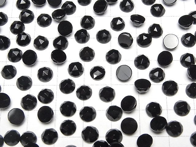 [Video] Onyx Round Rose Cut 6x6mm 5pcs