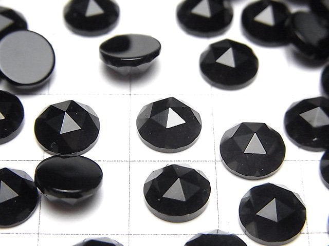 [Video] Onyx Round Rose Cut 8x8mm 5pcs