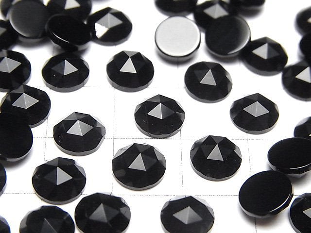 [Video] Onyx Round Rose Cut 8x8mm 5pcs