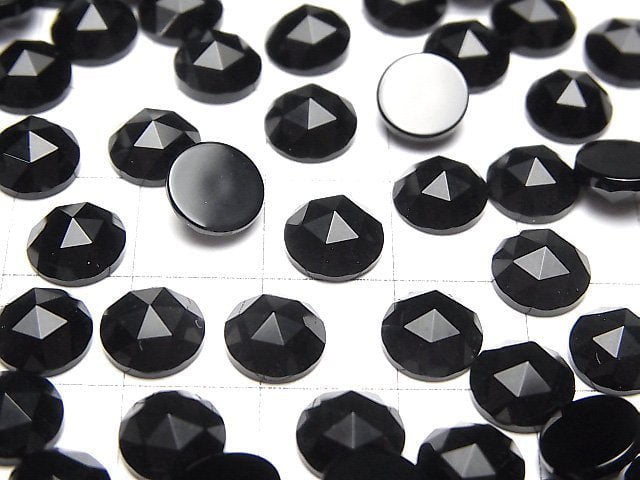 [Video] Onyx Round Rose Cut 8x8mm 5pcs