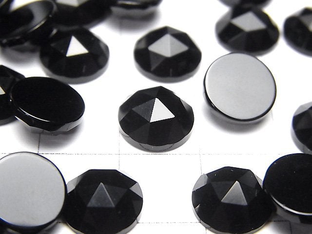 [Video] Onyx Round Rose Cut 10x10mm 5pcs