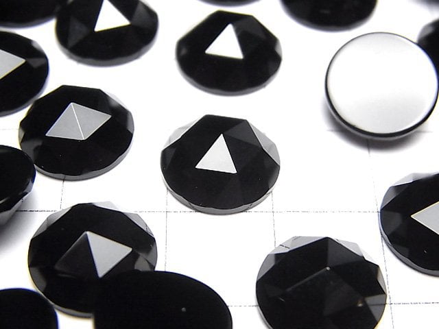 [Video] Onyx Round Rose Cut 12x12mm 5pcs