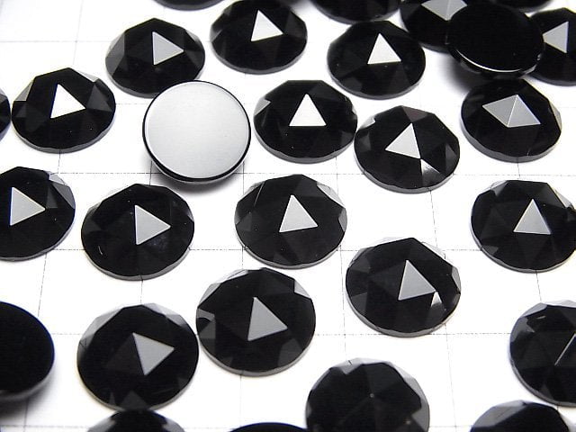 [Video] Onyx Round Rose Cut 12x12mm 5pcs