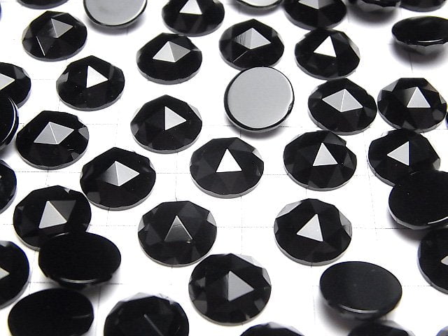 [Video] Onyx Round Rose Cut 12x12mm 5pcs