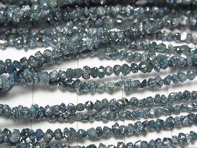 [Video] Blue Diamond Chips (Small Nugget ) half or 1strand beads (aprx.16inch/40cm)