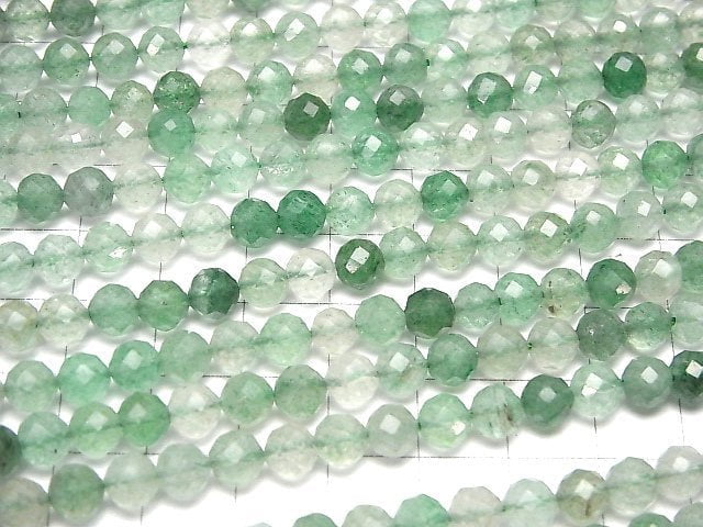 [Video]High Quality! Green Aventurine Faceted Round 6mm 1strand beads (aprx.15inch/37cm)