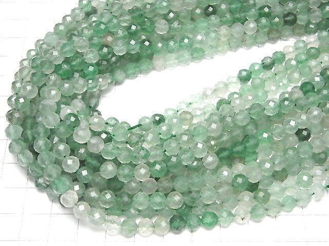 [Video]High Quality! Green Aventurine Faceted Round 6mm 1strand beads (aprx.15inch/37cm)