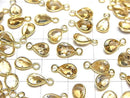 [Video]High Quality Citrine AAA Bezel Setting Pear shape Faceted 8x6mm 18KGP 4pcs