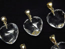 Accessories, Crystal Quartz, Heart, Pendant Gemstone Beads