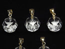 [Video]High Quality! Crystal AAA Star Faceted Round 12mm Pendant 14KGP 1pc