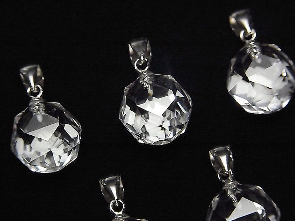 Accessories, Crystal Quartz, Faceted Round, Pendant Gemstone Beads