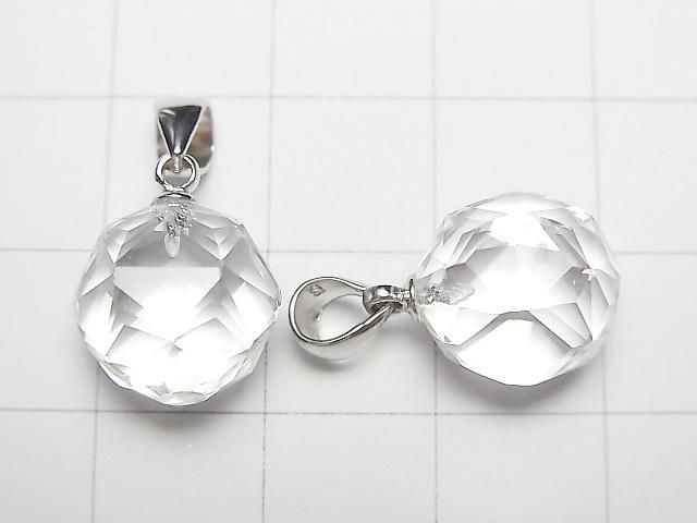 [Video] High Quality! Crystal AAA Star Faceted Round 12mm Pendant Silver925 1pc