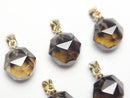 Accessories, Faceted Round, Pendant, Smoky Quartz Gemstone Beads