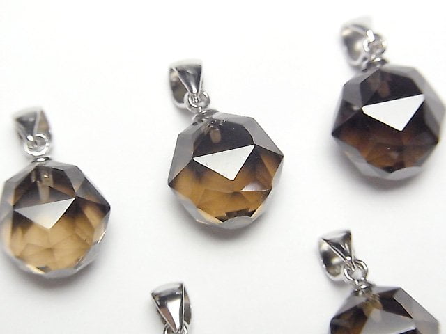 Accessories, Faceted Round, Pendant, Smoky Quartz Gemstone Beads