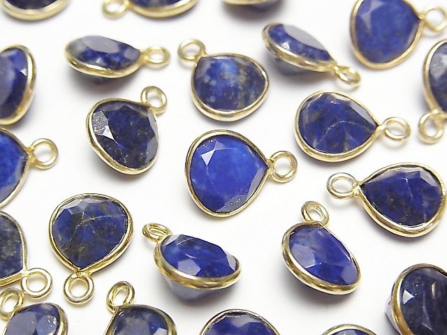 Bezel Setting, Chestnut Shape, Lapis lazuli Gemstone Beads
