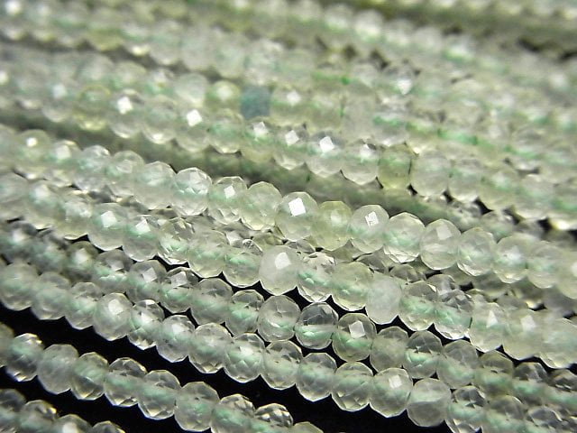 Prehnite, Roundel Gemstone Beads