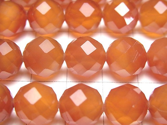 [Video]High Quality! Carnelian AAA- 64Faceted Round 12mm half or 1strand beads (aprx.15inch/36cm)