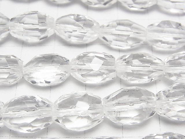 [Video] Crystal AAA- Rice -Faceted Nugget 13x10x10mm half or 1strand beads (aprx.15inch/38cm)