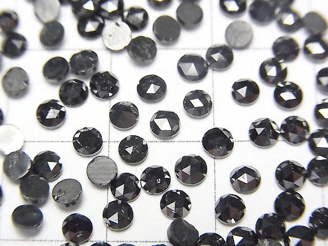 [Video] Black Diamond AAA Round Rose Cut 3x3mm 3pcs