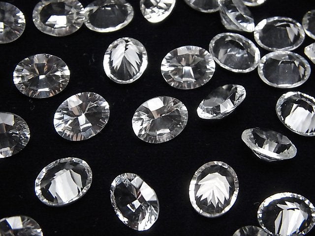 [Video]High Quality White Topaz AAA Loose stone Oval Concave Cut 10x8mm 2pcs