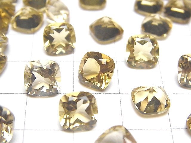 [Video]High Quality Honey Quartz AAA Loose stone Square Faceted 8x8mm 3pcs