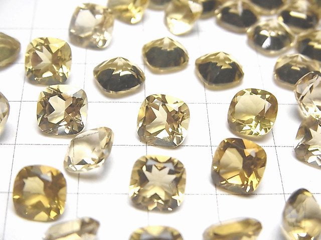 [Video]High Quality Honey Quartz AAA Loose stone Square Faceted 8x8mm 3pcs