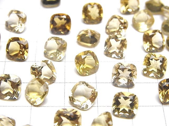 [Video]High Quality Honey Quartz AAA Loose stone Square Faceted 8x8mm 3pcs