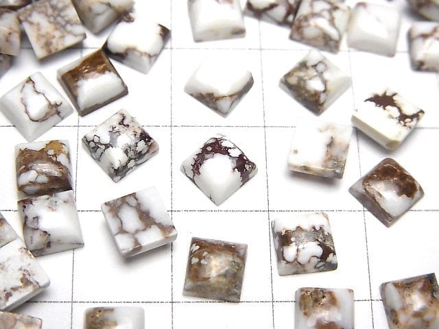 [Video] Wild Horse Square Cabochon 6x6mm 5pcs