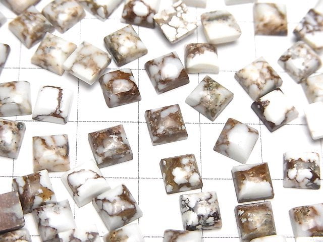 [Video] Wild Horse Square Cabochon 6x6mm 5pcs