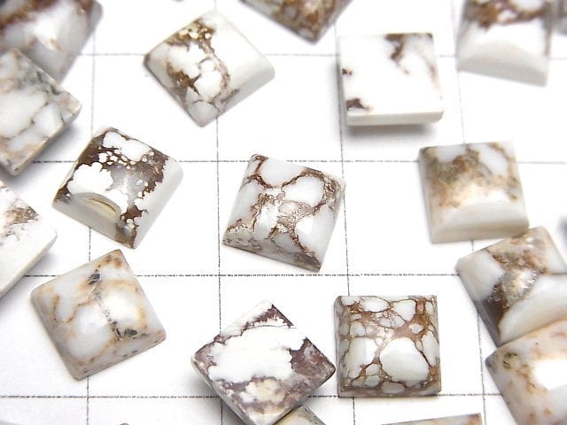 [Video] Wild Horse Square Cabochon 8x8mm 4pcs