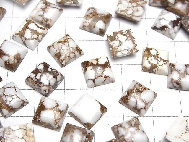 [Video] Wild Horse Square Cabochon 10x10mm 2pcs