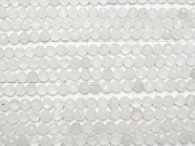 [Video]High Quality! Royal Blue Moonstone AA+ Faceted Round 5mm 1strand beads (aprx.15inch/36cm)