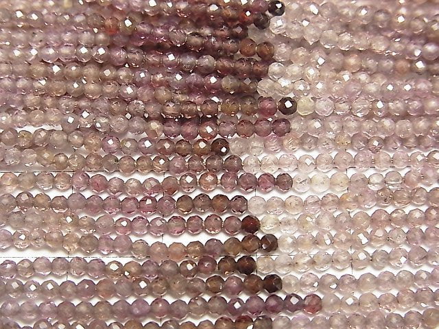 [Video]High Quality! Brown Spinel AA++ Faceted Round 2mm half or 1strand beads (aprx.12inch/30cm)