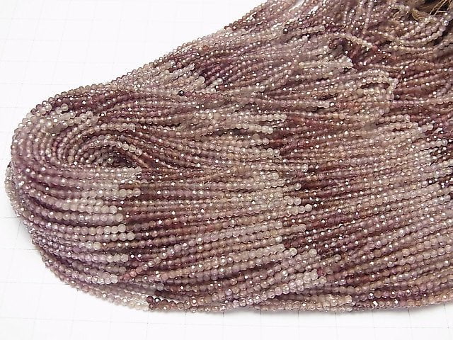 [Video]High Quality! Brown Spinel AA++ Faceted Round 2mm half or 1strand beads (aprx.12inch/30cm)