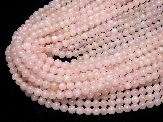 [Video]Morganite AA Round 6mm 1strand beads (aprx.15inch/36cm)