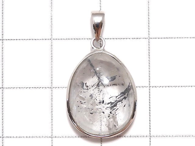 [Video][One of a kind] Sichuan Graphite In Quartz Pendant Silver925 NO.25